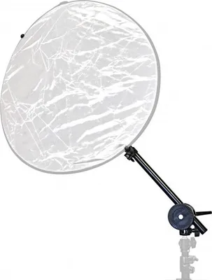 Produktbild von Reflektorhalter-Set | Teleskoparm + Klemme fuer runde und eckige Reflektoren von 10-165cm
