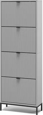 Produktbild von Schuhkipper Vicco Eliza Grau 60 x 168 cm mit 4 Klappschubladen, Model 56437