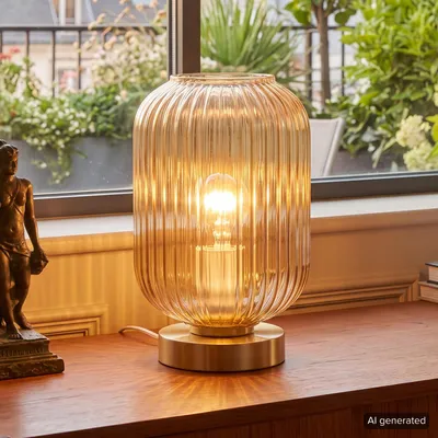 Produktbild von home24 Tischleuchte - Glas / Eisen - 1-flammig