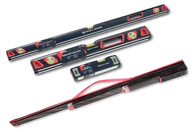 Productafbeelding van Spear & Jackson SL3PS waterpasset in op maat gemaakte schoudertas, 3-delig