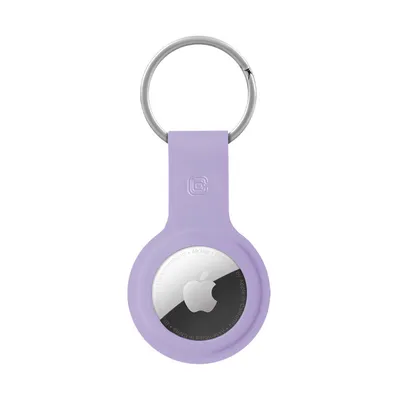 Produktbild von Crong Silikonhülle mit Schlüsselring - Etui ochronne brelok do Apple AirTag (fioletowy)