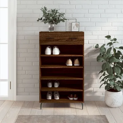 Obrázek produktu pro vidaXL Botník hnědý dubový vzhled 60x35x105 cm odvozený výrobek ze dřeva