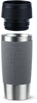 Immagine prodotto di tazza sottovuoto emsa TRAVEL MUG Classic, 0,36 L., grigio pepe Corpo in acciaio inox di alta qualità, isolato sottovuoto, risciacquabile