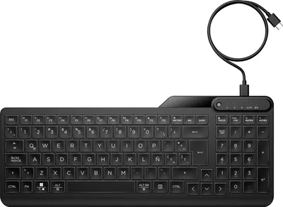 Produktbild von HP 405 - Tastatur - Multi-Device - 65% - compact - hinterleuchtet - USB - Deutsch - Schwarz
