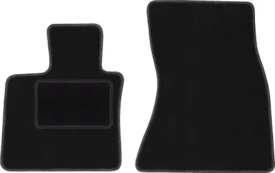 Produktbild von Velours-Fußmatten Vorne passend für BMW X6 F16 (SUV, Bj. 2014-) –  schwarz, passgenau, mit Befestigungen set 2 Stk. - STANDARD