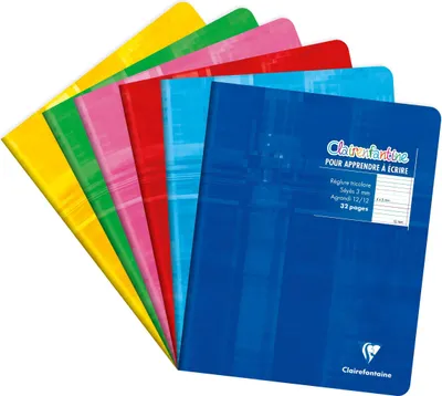 Produktbild von Clairefontaine 25x Heft 17x22/16Bl 90g F-lin3mm 12-12 - Sortiert 3796C