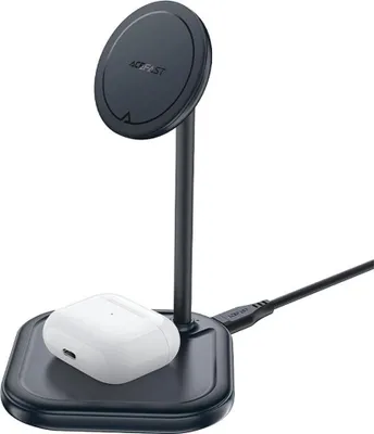 Obrázok produktu pre Acefast Bezdrôtová nabíjačka Qi 15W pre Iphone Airpods stojan sivá