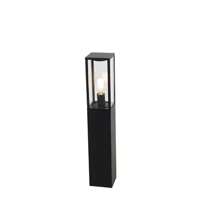 Produktbild von QAZQA - Industrie I Vintage I Industrie I Vintage I Outdoor-Stehleuchte I Stehlampe I Standleuchte I Lampe I Leuchte schwarz 80 cm IP44 - Charlois I Außenbeleuchtung - Aluminium Länglich - LED geeigne