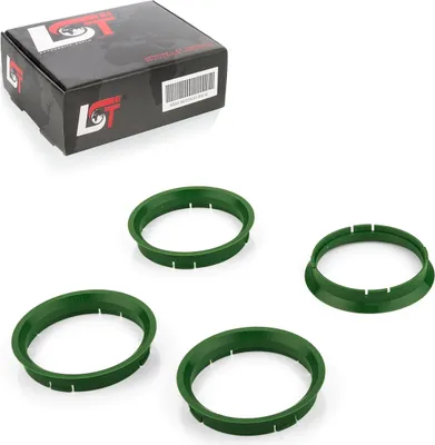 Produktbild von 4x Zentrierringe Grün Alufelgen Ø 72,5 mm - Ø 67,1 mm für SEAT für SKODA für VW