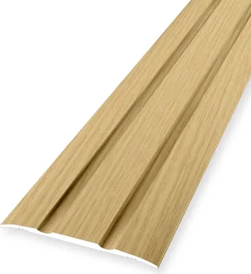 Produktbild von Übergangsschiene 2.5 x 38 x 1000 mm Übergangsprofil Übergangsleiste Aluminium eloxiert Geriffelt Selbstklebend Eiche hell Küberit