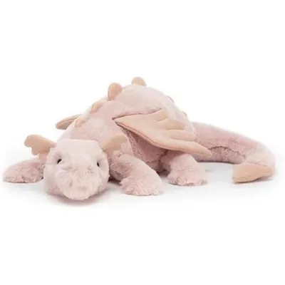 Produktbild von Plüsch Drache 50 cm – Kawaii Körperkissen – lustiges Dekokissen als Bettkissen – weiches Tierkissen – rosa – zum Kuscheln & Entspannen