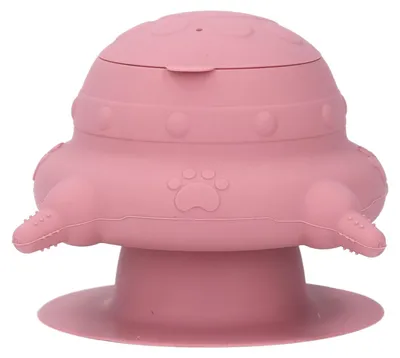 Welpenmilch-Fläschchen mit 4 Saugern, Silikon, Pink