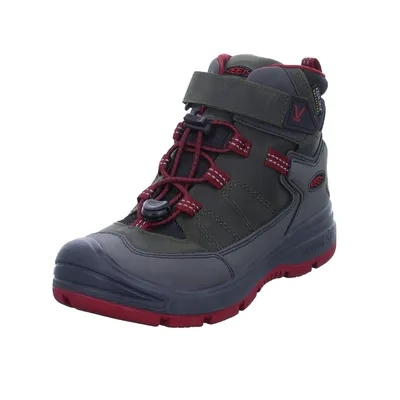 A single child's hiking boot is shown against a white background.
