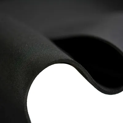 0,5m Neopren-Imitat 6,5mm Stoff Doubleface Stretch 130cm schwarz-schwarz