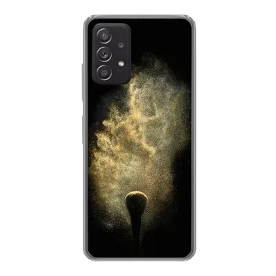Produktbild von MuchoWow® Handyhülle Schutzhülle Hülle für Samsung galaxy a73 Goldpulver auf schwarzem Hintergrund Silikon Softcase Handy Hülle - Handyhülle