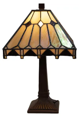Produktbild von Clayre & Eef Tiffany Tischlampe 23x23x38 cm Beige Glas