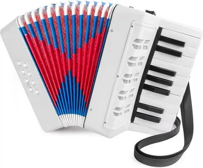 Image de Accordéon Happyment® pour enfants – 17 touches, 8 basses – Jouet musical – Instrument d'apprentissage pour garçons et filles – ABS et bois