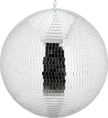 Immagine prodotto di Sfera da discoteca Relaxdays, Ø 50 cm, sfera decorativa a specchio da appendere, grande sfera da festa con occhiello metallico, sfera da discoteca, argento