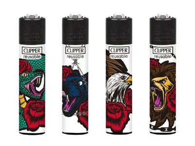 Zdjęcie produktu dla Zapalniczki Clipper - zestaw 4 sztuk: Hardcore Jungle