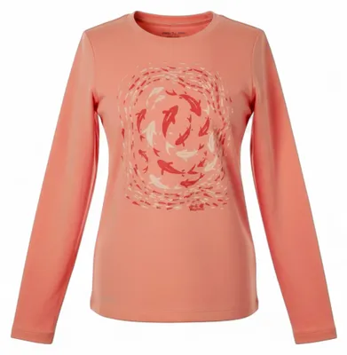 Produktbild von Jack Wolfskin Ocean Longsleeve Shirt Kinder recycelt Rot Größe 128