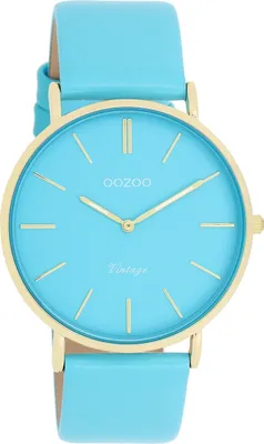 Obrázek produktu pro Náramkové hodinky Oozoo modré kožené dámské analogové quartzové hodinky Vintage Series UOC20323