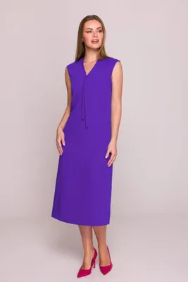 Zdjęcie produktu dla Stylove damska sukienka midi Lilliane S410 fioletowa M