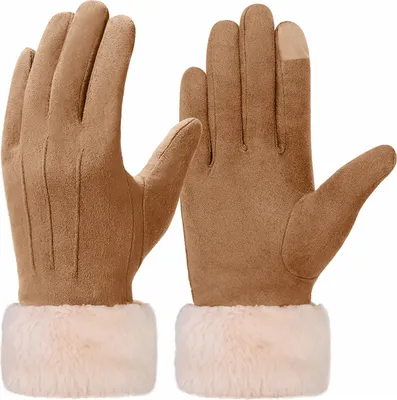 Produktbild von Damen Winter Touchscreen Handschuhe Warm Winddicht Handschuhe für Damen Gefütterte Winterhandschuhe zum Skifahren Radfahren Geschenk