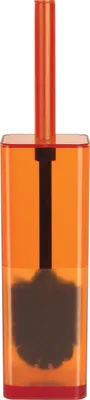 Produktbild von Spirella WC Bürste Klobürste Toilettenbürste „Cubo“ mit hygienischem Behälter Orange