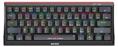 Productafbeelding van Marvo HECATE 61R mechanisch gaming-toetsenbord, USB, RGB, 61 toetsen, US-layout, zwart