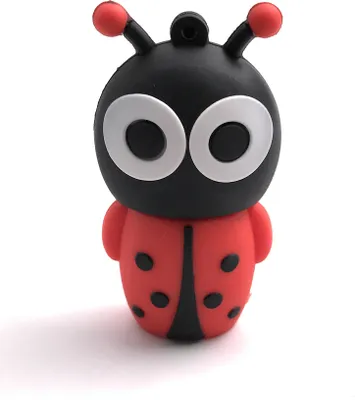 Produktbild von Onwomania Marienkäfer Tier Krabbler süß rot schwarz USB Stick USB Flash Drive 128GB Usb 3.0