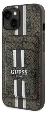 Image de Etui Guess 4G Stripes Z Portfelem Magsafe Do Iphone 15 Brązowy