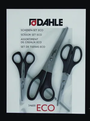 Produktbild von Scheren-Set 13/16/21cm schwarz Packung mit 5 Stück