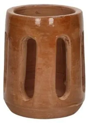 Produktbild von Pomax Opia Windlicht aus Terrakotta, Terrakotta, Ø 11 x H 14 cm
