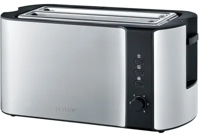 Immagine prodotto di Severin AT2590 Tostapane Tostapane in acciaio inox-bruciato-nero