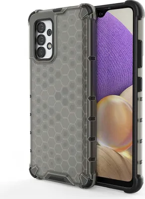 Zdjęcie produktu dla Honeycomb etui pancerny pokrowiec z żelową ramką Samsung Galaxy A03s (166,5) czarny