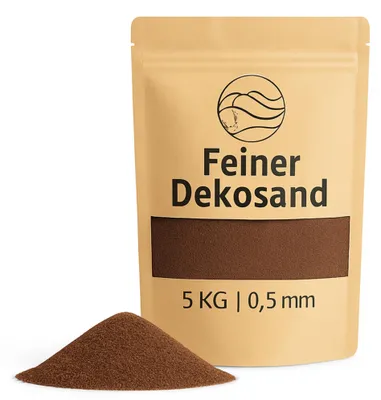 Imagen del producto de Deko-Sand marrón, 5 kg, ideal para jarrones, vasos y decoración suelta