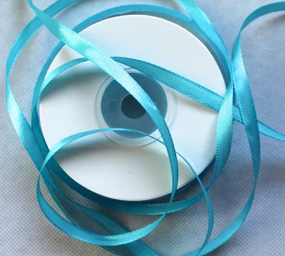 Satinband 6 mm x 50 m, hellblau, Dekorationsband für Geschenke