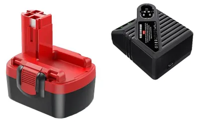 Produktbild von Wiederaufladbare Batterie, 4000mAh Kapazität, kompatibel mit Elektrowerkzeugen, 1 Batterie 1 Ladegerät