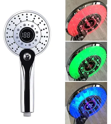 Immagine prodotto di Doccia a LED con cambio colore e display digitale della temperatura, a risparmio idrico, cromata