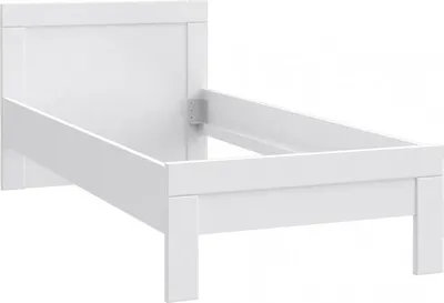 Produktbild von Furniture24 Bettgestelle Snow SNWL09 Bettrahmen Bett Jugendbett Weiß 90x200 cm