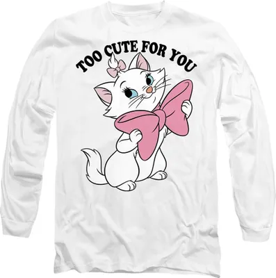 Obrázok produktu pre The Aristocats - "Too Cute For You" T-Shirt für Herren/Damen Uni - Valentinstag TV14679 (S) (Weiß)