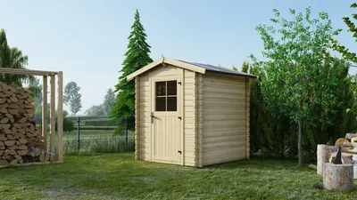 Immagine prodotto di Casetta da giardino in legno - 3.61m2 - 1.9x1.9m - 28mm - colore: naturale