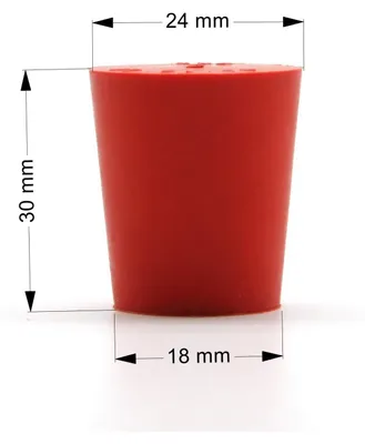 Produktbild von Gummistopfen Rot 24/18mm