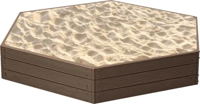 Image de Bac à sable jardin imitation bois 148x129x25 cm brun -parfait pour le printemps et l'été