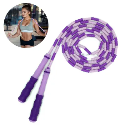 Produktbild von Springseil,  Perlen-Springseil,Fitness Springseil für Kinder, Männer und Frauen, verstellbares und verwicklungsfreies Sprungseil für das leichte Training, Gewichtsabnahme, Ausdauertraining