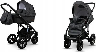 Produktbild von BabyLux® Sky Lark | 2in1 Kinderwagen Set | Black Flex | Kombikinderwagen | Kinderwagenset | Bugg