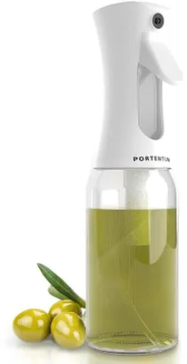 Immagine prodotto di PORTENTUM Spruzzatore per olio 300 ml. Spruzzatore per olio da cucina Spruzzatore per olio d'oliva Spruzzatore per olio da insalata Dosatore per olio da cucina e spruzzatore per aceto. Gadget da cucina Airfryer per olio e limone, vetro