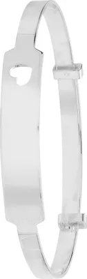 Produktbild von Schöner 925 Sterling Silber Herz Baby - Erweiterbar Armreif - 3mm; TRS22021
