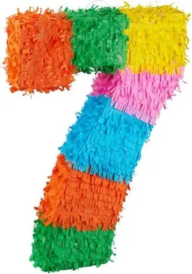 Produktbild von Bunte Zahlen-Pinata für Geburtstag, zum Befüllen, 50,3x35,3x6,7 cm