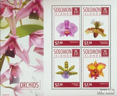 Produktbild von Briefmarken Salomoninseln 2014 Mi 2802-2805 Kleinbogen (kompl. Ausg.) postfrisch Orchideen